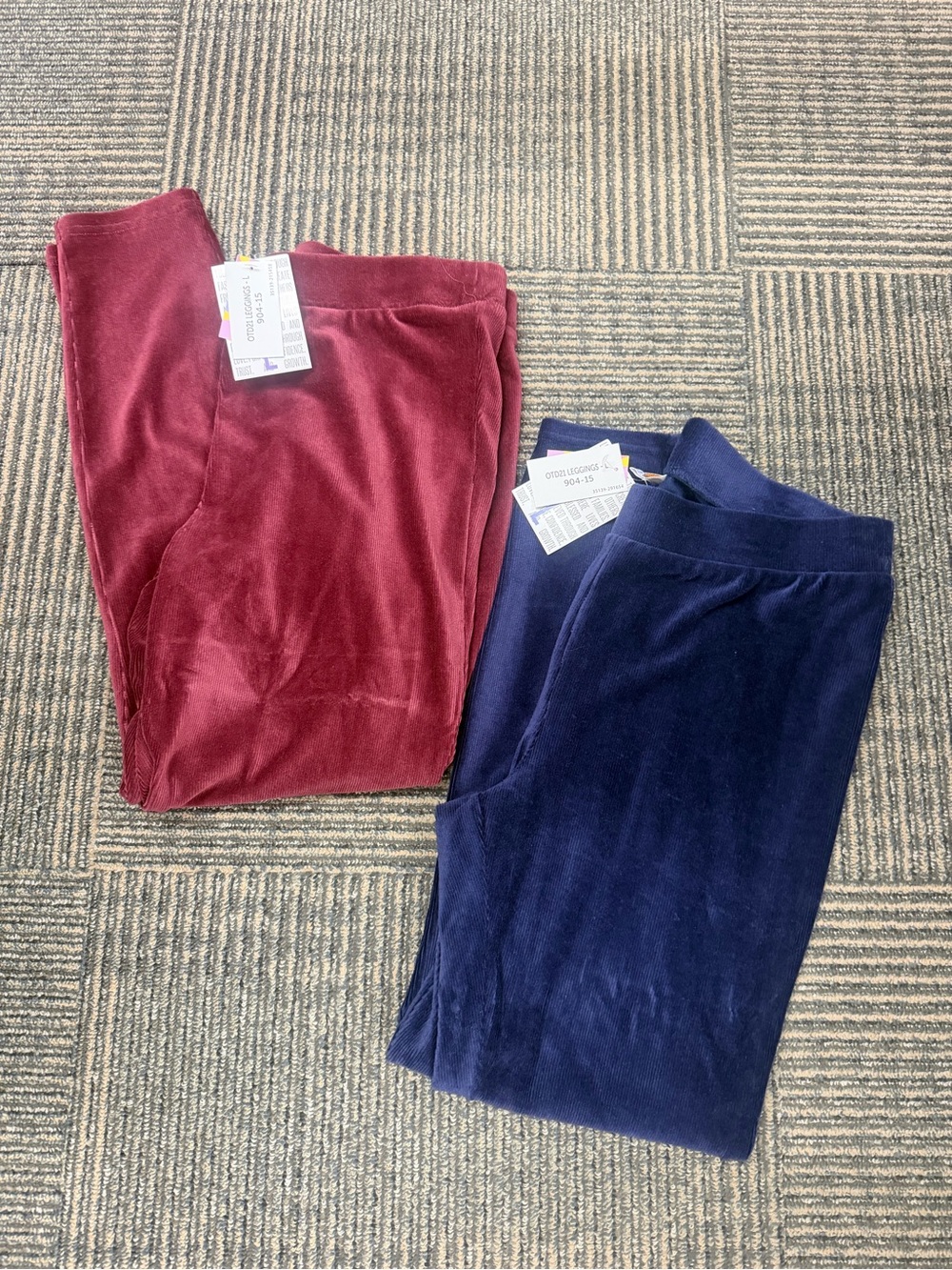 NWT 2 Pairs LuLaRoe Luxe Leggings in Burgundy Navy Sz Large